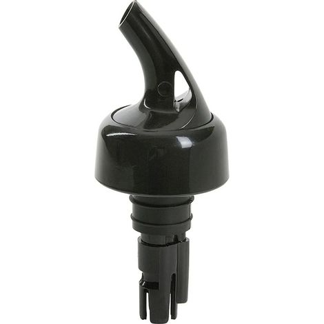 Ausgießer Compact Free Flow en Plastique Noir Robuste pour Bouteilles de Bière 0,7-1L - Flux Continu Précis Léger 10g Dimensions 73x24x24mm Idéal Gastronomie Bar