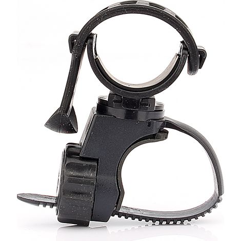 Support vélo lampe LED 360° rotation torche cyclisme support pince clip pour guidon (1/5)