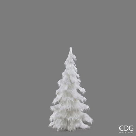 EDG Enzo De Gasperi Pino Furry Bianco H150 Ø90 cm – Albero di Natale Bianco (1/2)