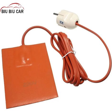 Calentador de cárter de aceite de motor de coche de 220 V y 250 W, 9x13 cm, protección contra el desgaste del depósito de aceite del motor, interruptor termostático