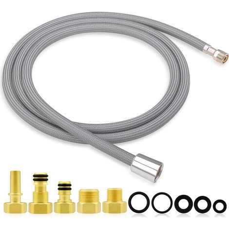 Kit de tuyau extractible, tuyau de rechange pour robinet de cuisine American Standard, tuyau d'évier extractible, pièces de rechange pour douchette de robinet avec adaptateurs (1/5)