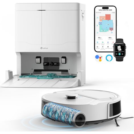 Lefant M265 Saugroboter mit Wischfunktion, 20000 Pa Saugkraft, All-in-One-Selbstreinigungsstation, automatische Staubentleerung, LiDAR-Navigation und Antiverheddungssystem für die Reinigung von Tierha (1/5)