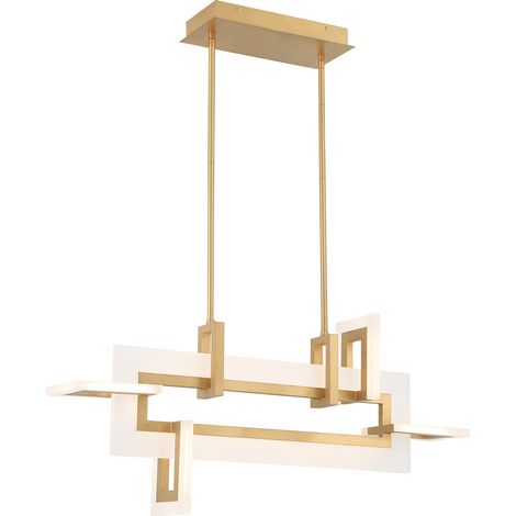 Lampada a sospensione geometrica Quintiesse Inizio 84cm oro LED 46W (1/5)
