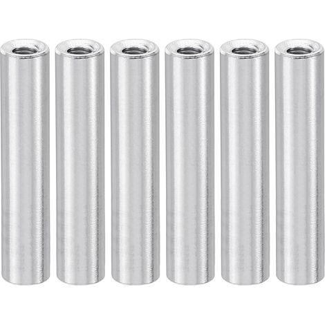 6Pcs Entretoise Filetée M3 en Aluminium 3x5x30mm Argent (1/5)