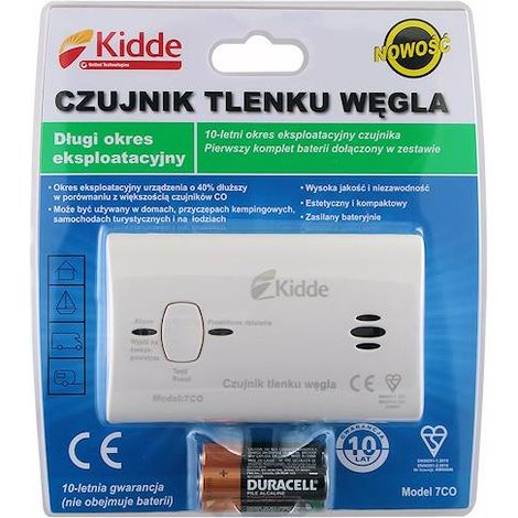 Detector de monóxido de carbono 7co-k798, 1 año Kidde (1/2)