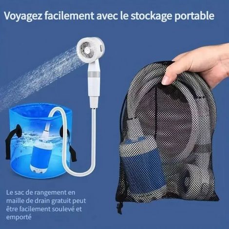 BelleRise - Douche de camping, pulvérisateur d'eau multi-usages avec 2 modes de pulvérisation pour le bain des animaux, le lavage de voiture (1/5)