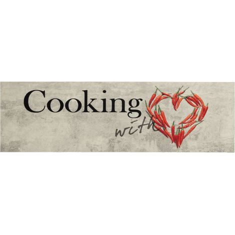 Tapis de cuisine lavable imprimé de piment Cooking 60x180 cm (1/5)