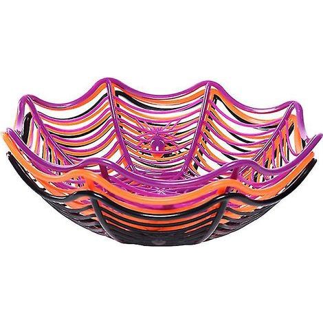 Panier de 3 fruits et bonbons pour décorations d'Halloween