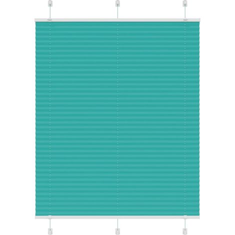 Plissee Petrolgrün 110x100 cm Stoffbreite 109,4 cm Polyester