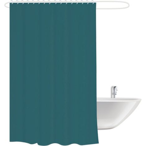 Doublure de rideau de douche en plastique PEVA résistante à la moisissure avec 12 crochets (1/5)
