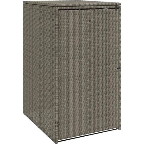 Poubelle en polyéthylène gris, dimensions 65 x 80 x 115 cm (1/5)