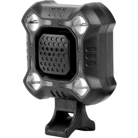 Lampe avant de vélo rechargeable et étanche avec sonnette et klaxon (noir) (1/5)