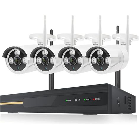 Système de caméra de sécurité à domicile 8CH NVR 3MP système de caméra sans fil enregistrement Audio extérieur étanche P2P Wifi sécurité IP caméra ensemble Kit de Surveillance vidéo ( Size : None , Co (1/5)