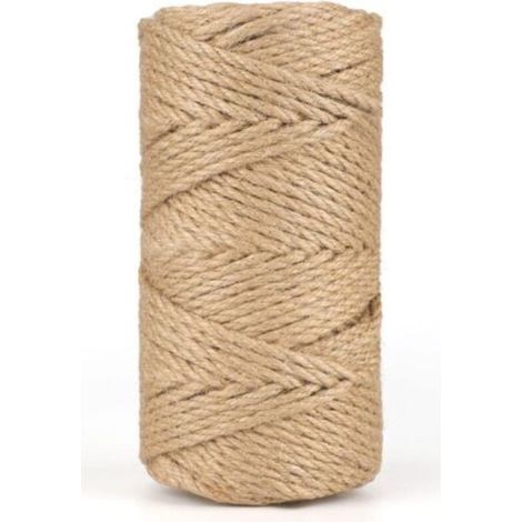 50M Corde de Jute 5MM Corde Chanvre Ficelle Corde Ficelles de Jardinage pour Le Camping,Décoration,Bricolage,Jardinage (1/5)