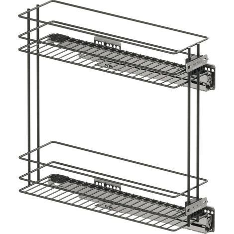 Vauth-Sagel VS SUB Slim Drahtkorb Classic - Rack Unterschrankauszug für KB 200mm - Korbablage aus Stahldraht, Stahl lava