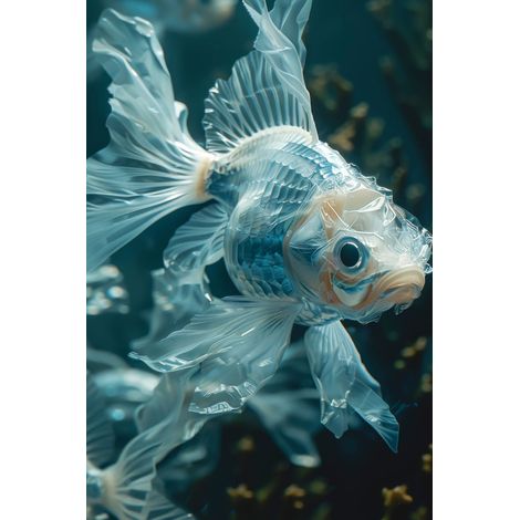 Tableau sur toile poisson sauvage 30x45 cm - Impression sur Toile Murale Décorative - Image imprimée en HD sur Toile - Toile sur Châssis en Bois FSC - Fabriqué en France (1/5)