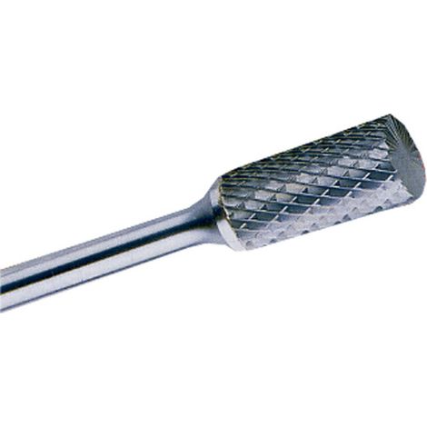 Fresa Rotativa Metal Duro Dentado Cruzado Cilíndrica sin Corte Centro Ø 8mm - Largo corte 19mm - L 65mm