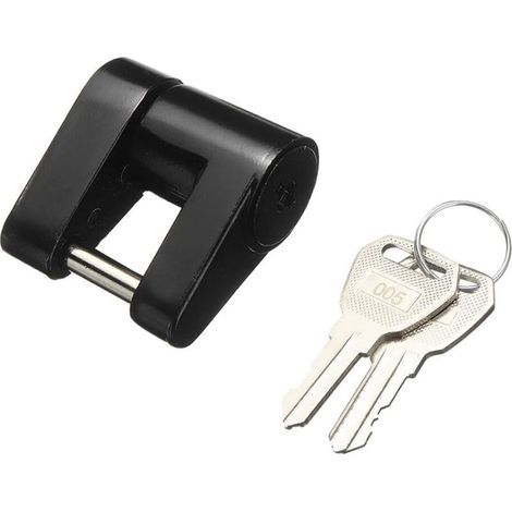 Cerraduras de seguridad para caravanas, para una protección segura y duradera contra robos, herramientas de cerrajería metálicas unisex, cerradura para remolque, color negro. (1/5)