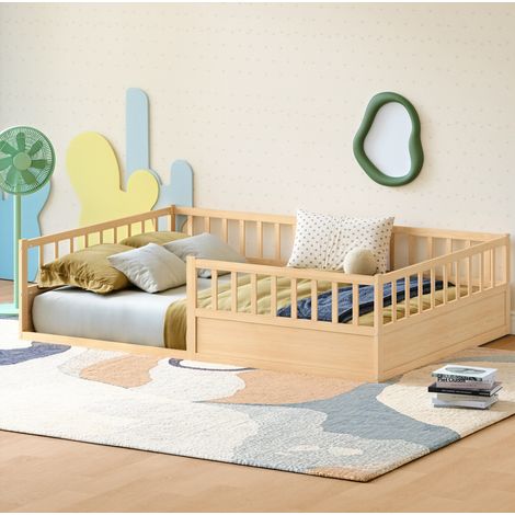 letto struttura letto 140x200 con sponde pino OKMYHOME