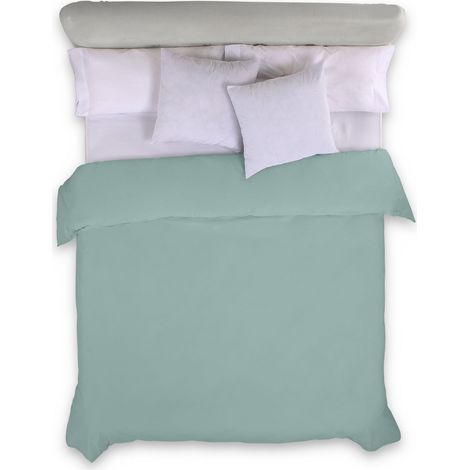FUNDA NORDICA color aqua - Cama de 150/160 (1 pieza) - 100% algodón - 144 hilos. Gramage: 115 (1/3)