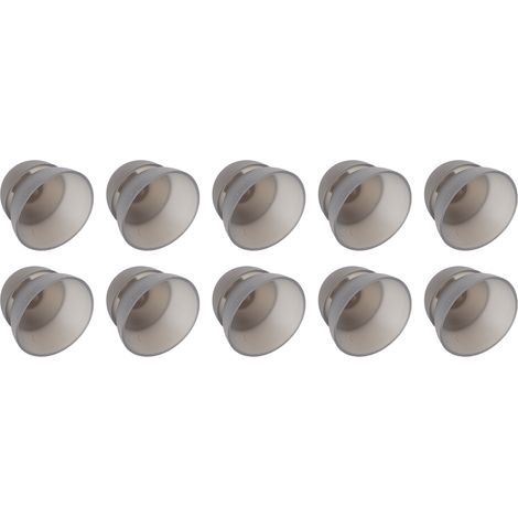 10 Stück Hörgeräte-Ohrstöpsel, 12 mm, doppellagig, weiches Silikon, waschbar, antistatisch, schwarz (1/5)