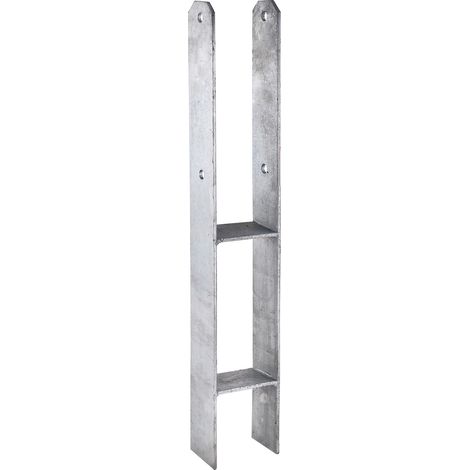 Pfostenträger Pfostenanker H-Anker 91x600x60x5mm feuerverzinkt Pfosten Zaunpfosten (1/5)