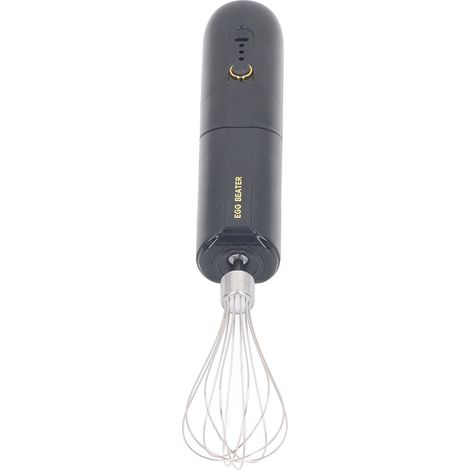 Zusammenklappbarer, kabelloser, tragbarer 3-Gang-Elektro-Handmixer mit 2 Rührköpfen, schwarz (1/5)