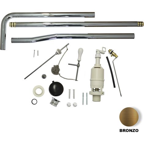 Meccanismo di scarico in plastica per cassetta alta Old Style - Bronzo