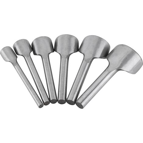 6-teiliges Lederschneidwerkzeugset, halbrund für Gürtelenden (15-40 mm)