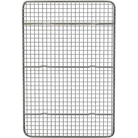 Grille de refroidissement et de cuisson, compatible avec les plaques de cuisson de format quart, en acier inoxydable, grilles de cuisson en fil métallique pour biscuits et bacon, 39 x 28 cm (1/4)