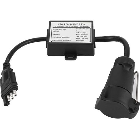 4-pin to 7-pin trailer connector – Electrical adapter for towing – Brake signal separation – Plug-and-play installation