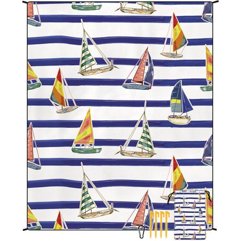 Tapis de plage en microfibre style bohème, séchage rapide, résistant à l'eau et à l'humidité, idéal pour les pique-niques et le camping. Tapis de plage 24 (1/4)