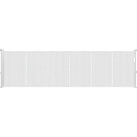 Barriere bebe retractable 870mm hauteur 2800mm largeur maille installation facile escalier porte couloir blanc (1/5)