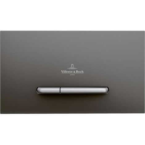 Villeroy & Boch – Plaque de commande WC ViConnect – Anthracite mat / chrome mat – Dimensions 253 x 145 x 20 mm – 922169D8 (1/6)