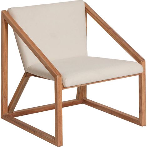 Fauteuil symétrique en bois de mindy Suzie (1/5)