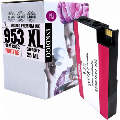 Inchiostro Inkdigo 953XL compatibile con HP OfficeJet Pro 7720 8715 8730 7730 8740, certificato TÜV. (1/5)