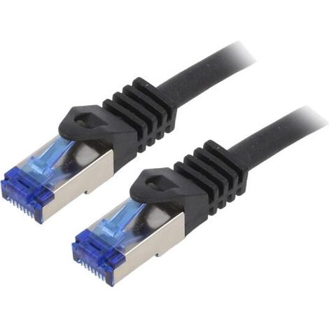 Cable reseau RJ45 male S-FTP Cat 6a noir- 5m