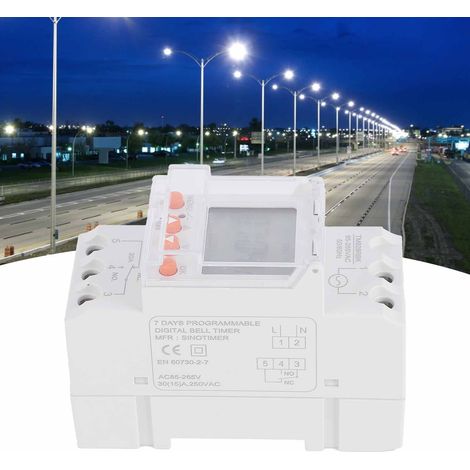 Sonnerie intelligente TM928RBK, minuterie, grand écran, batterie remplaçable, rétroéclairage, 85-265 V 30 A (1/5)