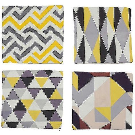 Taies d'oreiller et taies d'oreiller décoratives 45 x 45 cm, lot de 4, douces et tendance. (1/5)