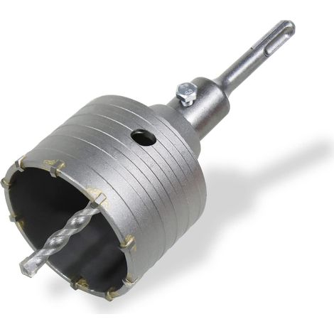 Scie cloche trépan brique 80mm scie cloch trépan béton Couronne de forage 8x110mm avec adaptateur SDS plus pour maçonnerie et béton