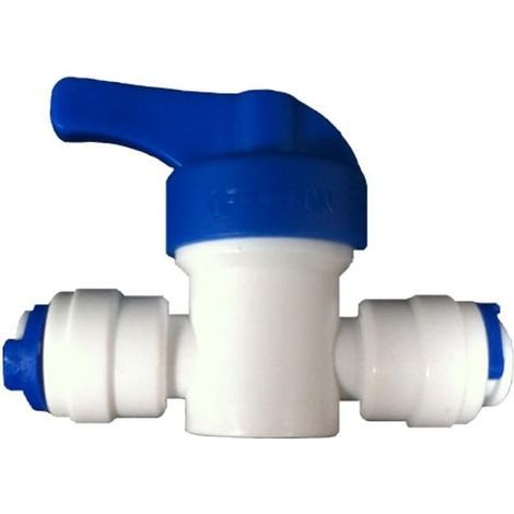 Vanne d'arrêt en ligne de 0,6 cm pour réfrigérateur/congélateur/système de filtre à osmose inverse (1/3)