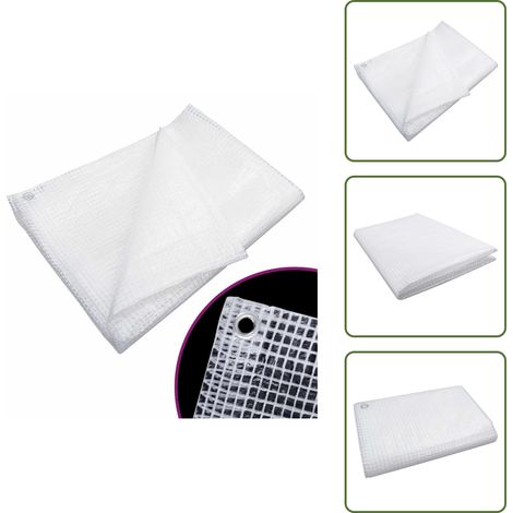 Lona para jardín - vidaXL Lona de gasa de vuelta blanco 140 g/m² 4x4 m - Lona para acampar
