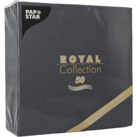 Tovaglioli da catering 40x40 cm, colore nero royal, confezione da 50 pezzi.