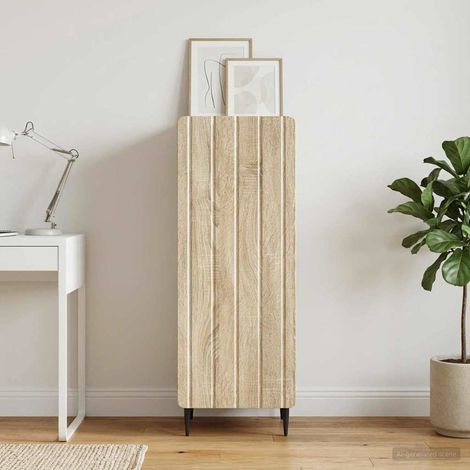 Aparador Roble Sonoma 34,5 x 33 x 92 cm Madera de Ingeniería (1/4)