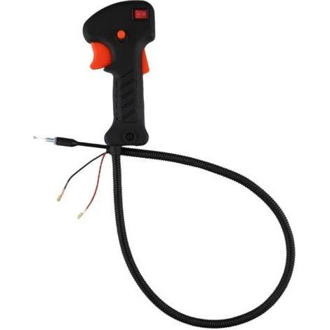 Poignée de débroussailleuse avec câble de déclenchement d'accélérateur 80 cm pour débroussailleuse 26cc 32cc 33cc 43cc 52cc Compatible avec plusieurs marques Orange (1/3)