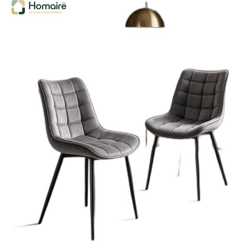Chaise de jardin en métal gris 46 x 39 x 85.5 cm HOMAIRE (1/5)