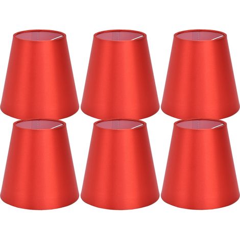 de 6 abat jour E14 en tissu pour lampe de table ou (1/5)