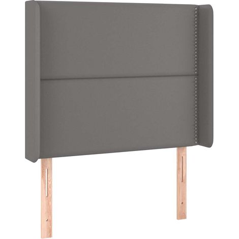 Maison Exclusive - Kopfteil mit Ohren Grau 103x16x118/128 cm Kuns (1/5)