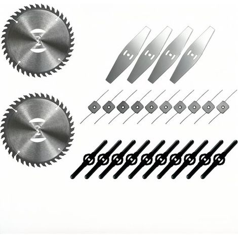 26 teiliges Zubehör für Akku Rasenmäherroboter Ersatzteile Messerset aus Metall für Rasentrimmer Ersatzmesser für Gartenmäher Edelstahlmesser zum (1/5)