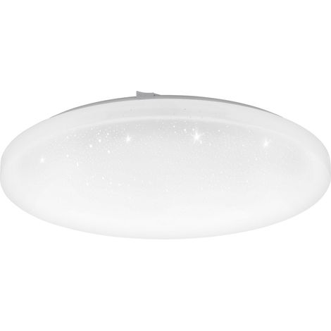 Plafoniera Moderna Frania-Z Acciaio Bianco Plastica Cristallo Led 24W Ip20
